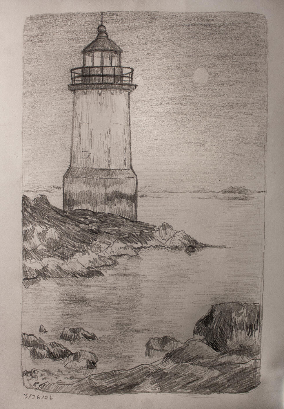 First Light, 2026, Graphite