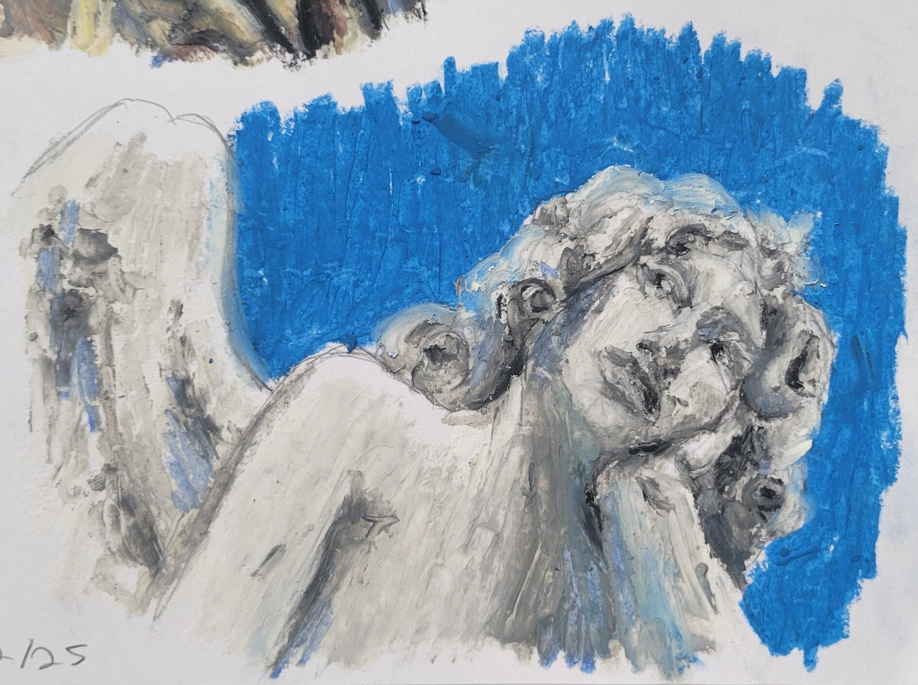 Pastel Sculpture Study Two, 2025, Oil Pastel