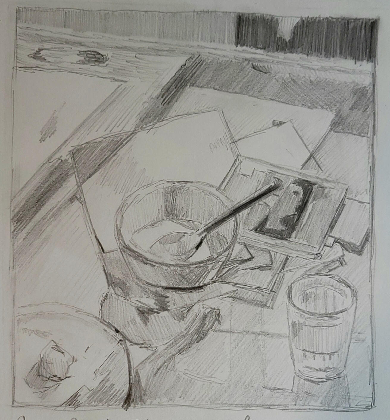 Still Life In Rome Mastercopy - Zoey Frank, 2025, Graphite