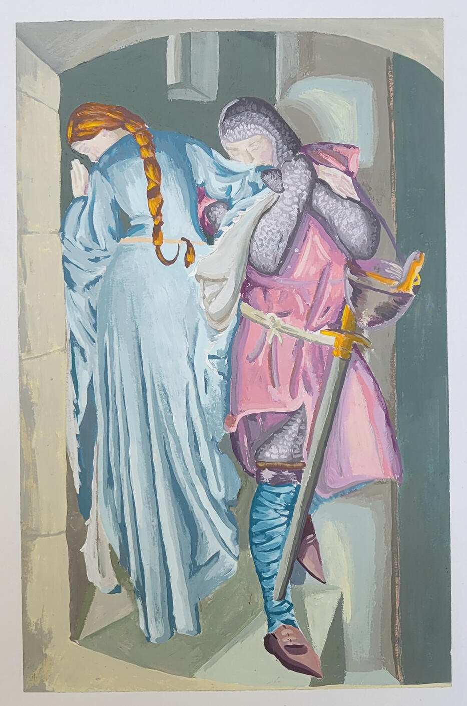 Turret Stairs HiKey - Fredric Burton, 2025, Acrylic