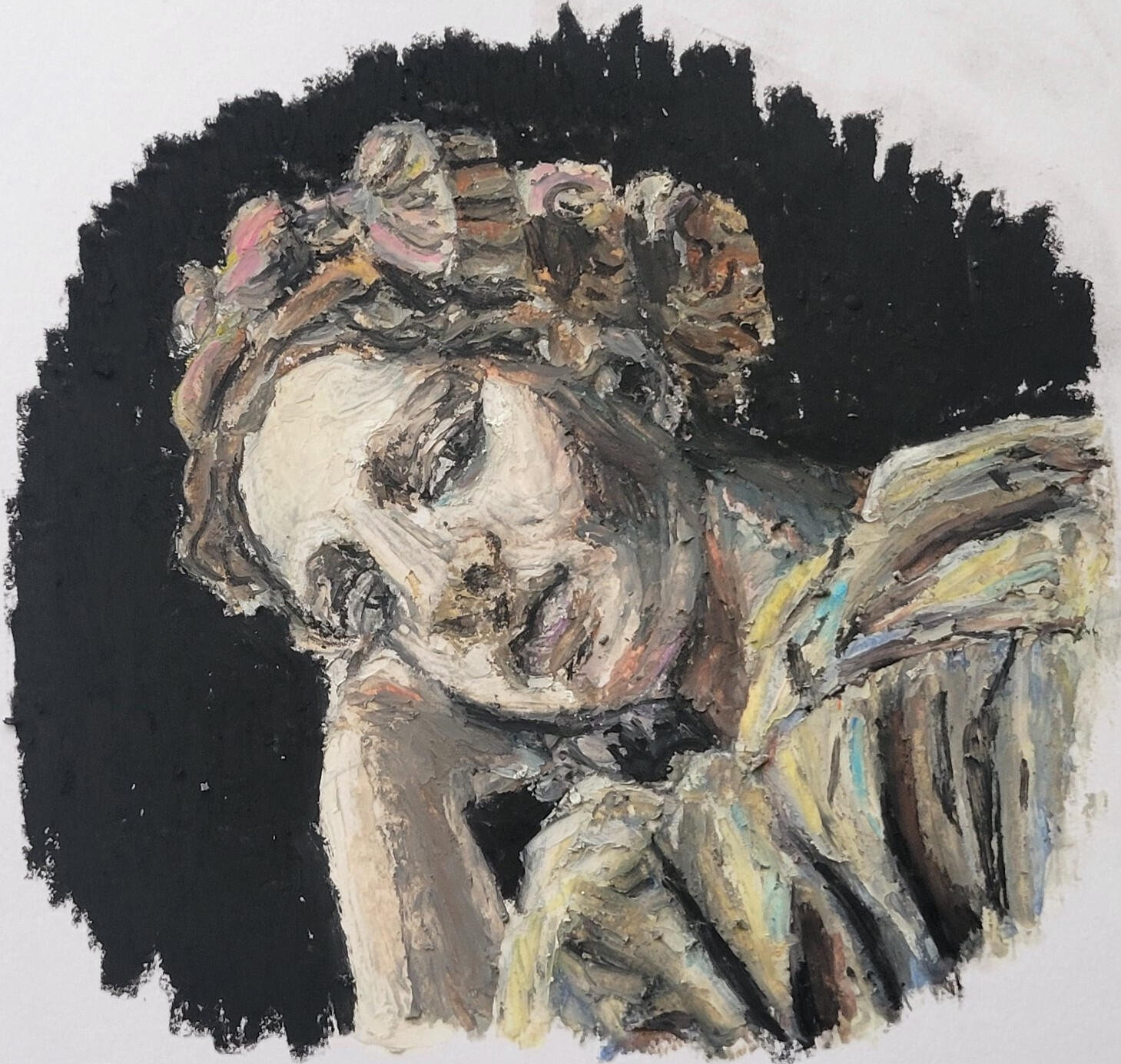 Pastel Sculpture Study, 2025, Oil Pastel