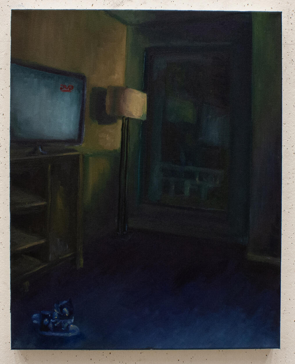 Movie Night, 2025, Oil on Canvas, 16” x 20”