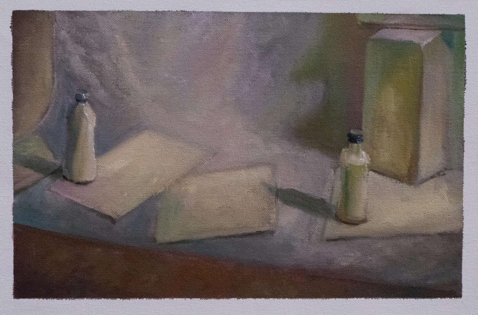 White on Green, 2025, Oil on Canvas