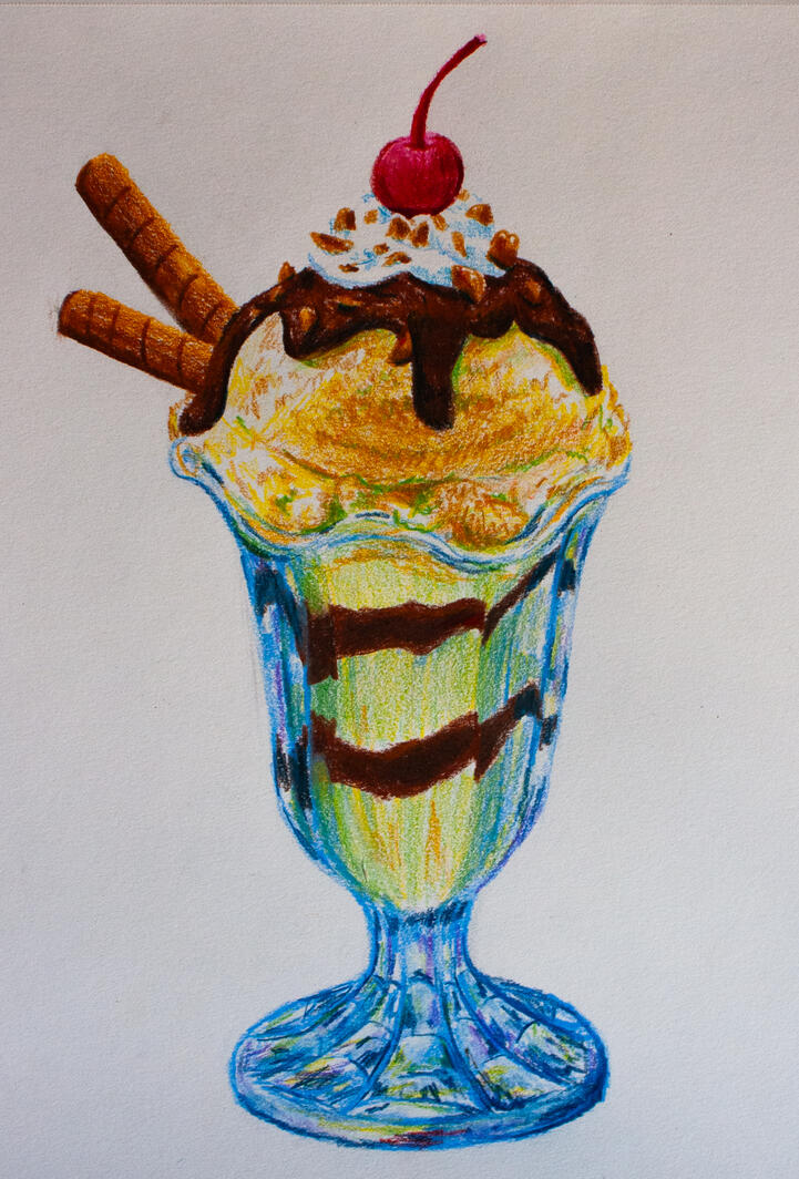Sundae Afternoon, 2026, Colored Pencil