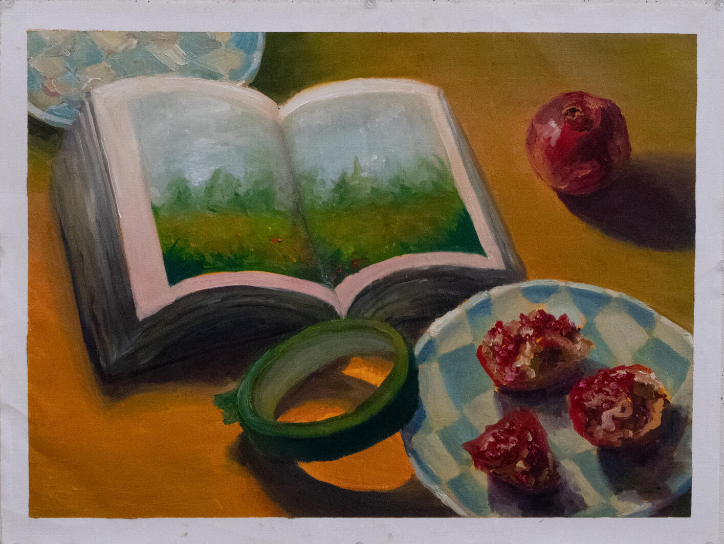 Pomegranate Nights, 2025, Oil on Canvas, 32" x 24"