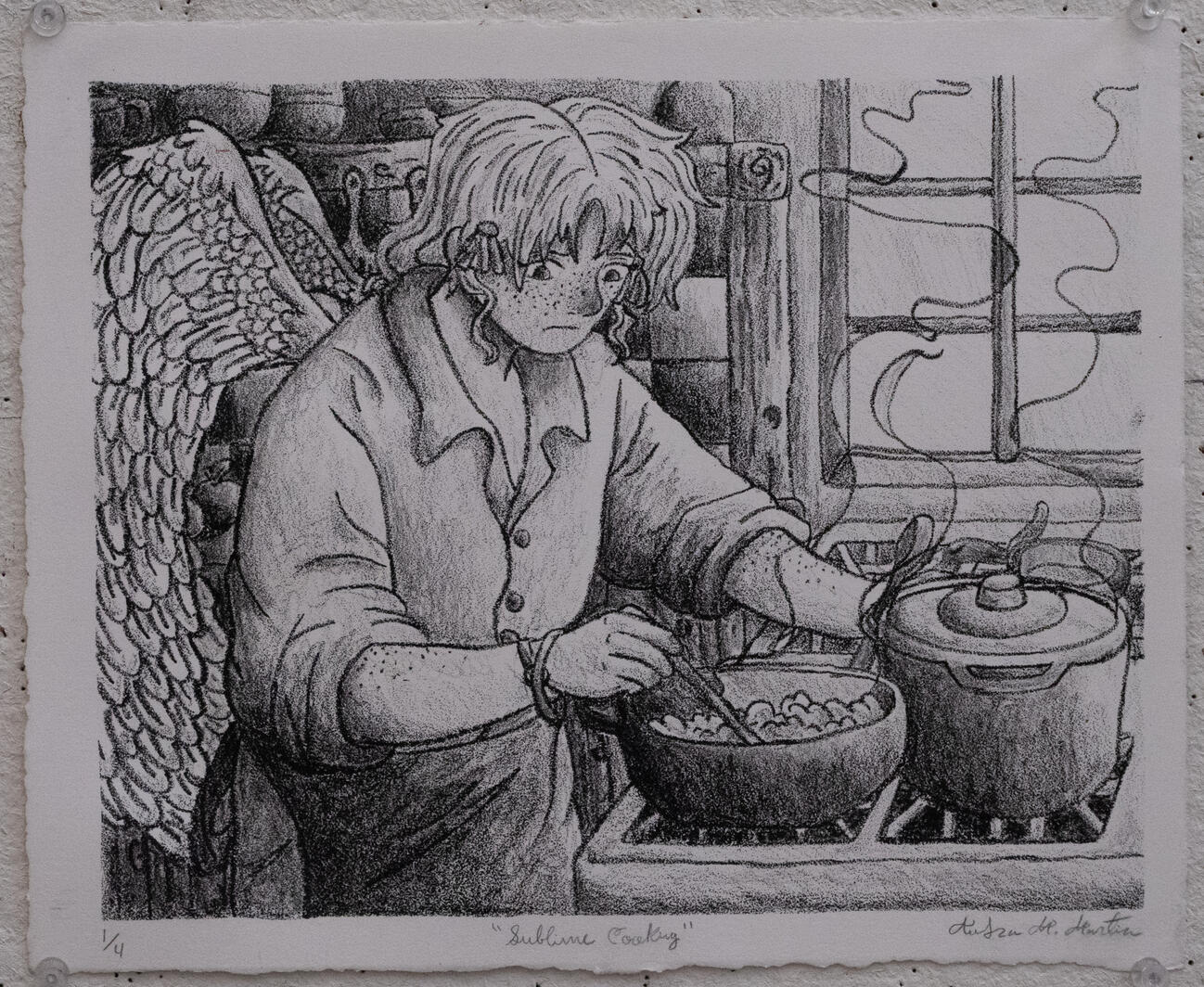 Sublime Cooking, 2024, Lithography on Paper, 11" x 8"