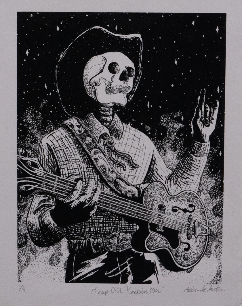 Keep on Keepin On, 2024, Serigraph on Paper, 11” x 14”