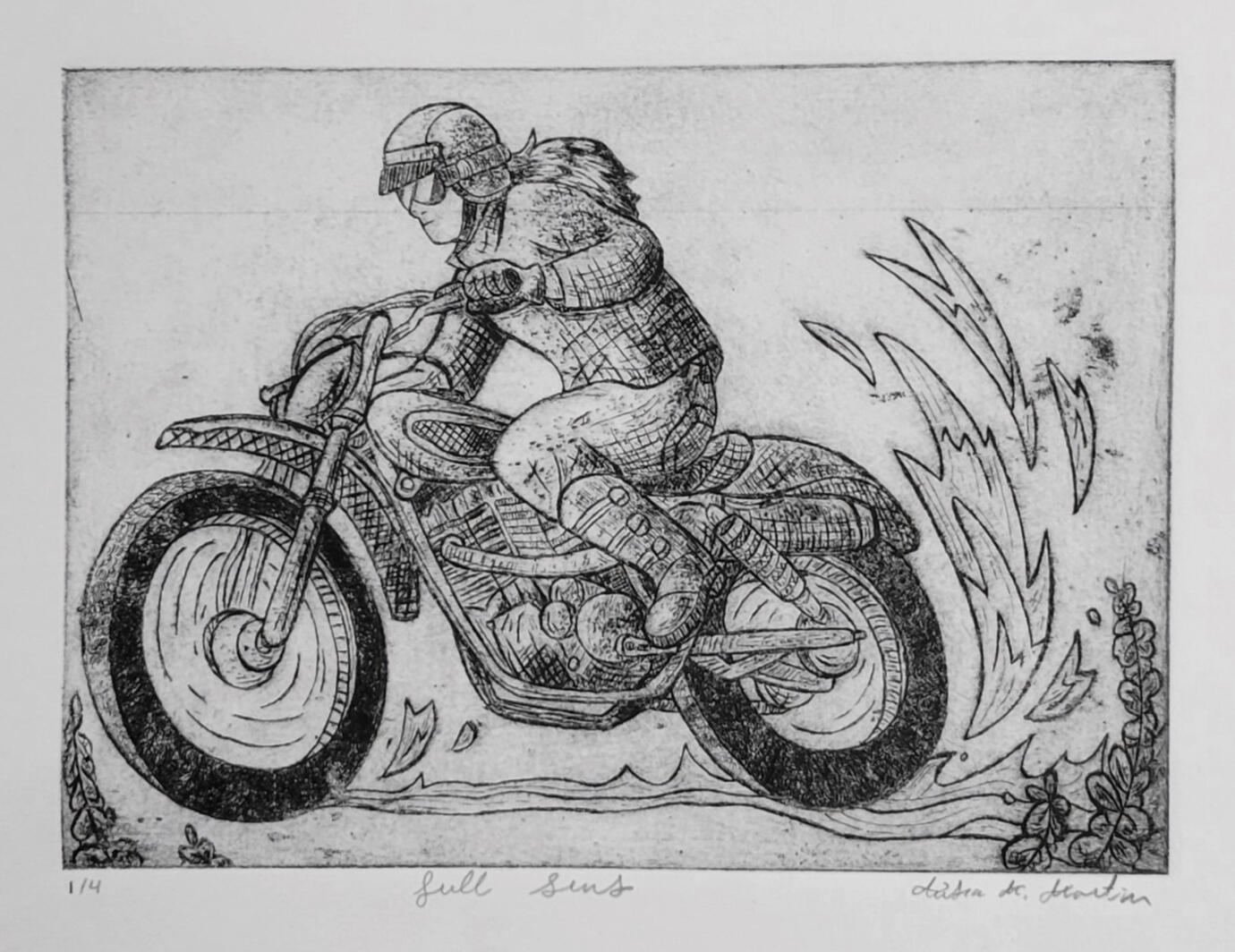 Full Send, 2023, Intaglio Print