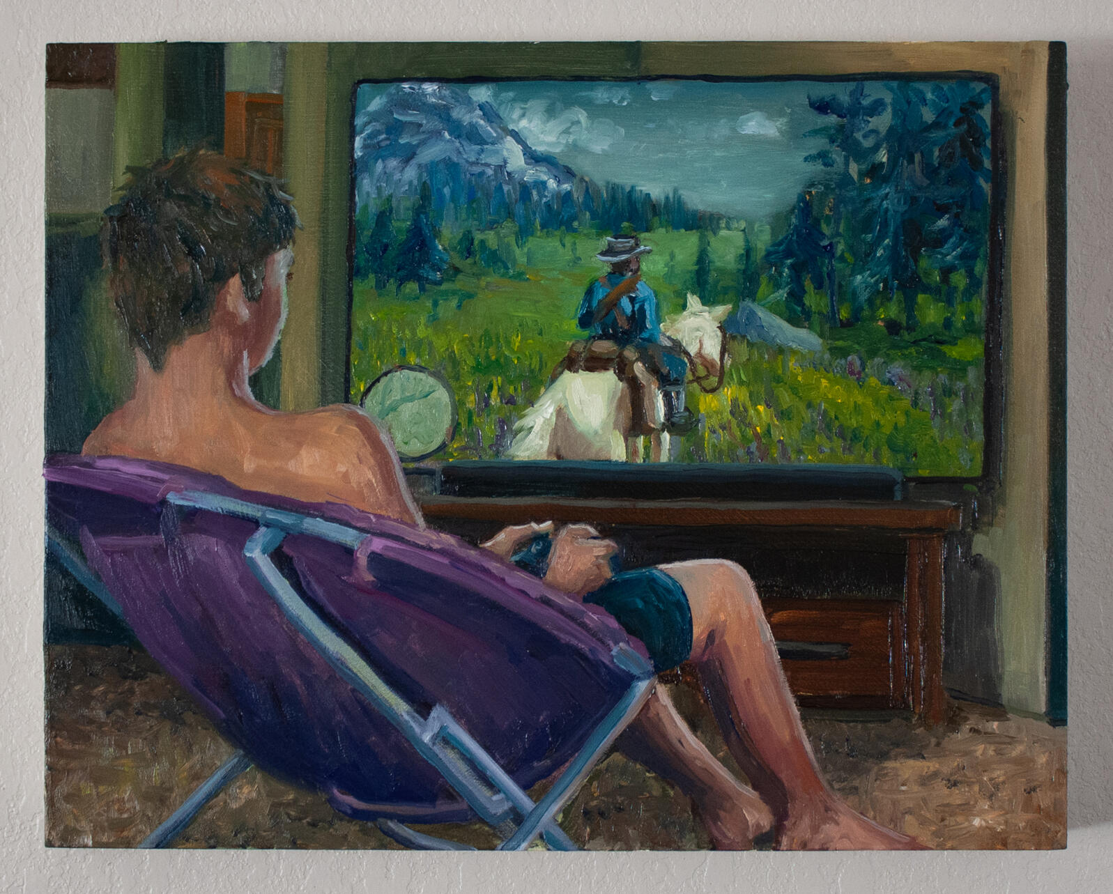 Everyday Red Dead, 2026, Oil on Panel, 14" x 11"