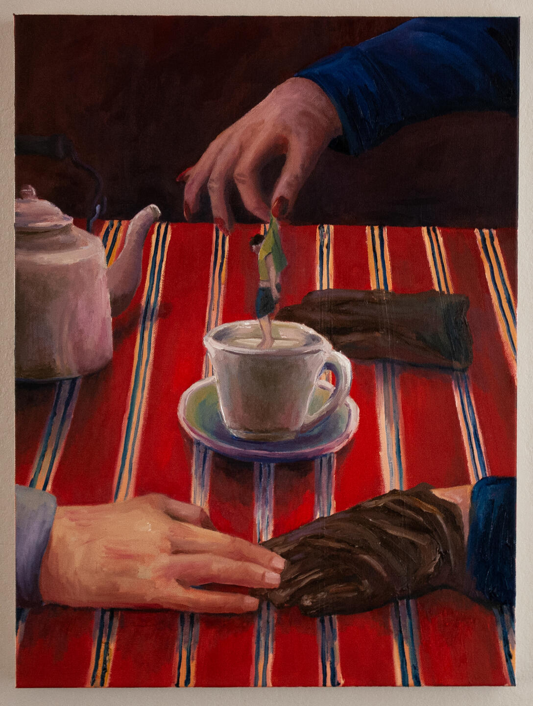 Tea For Two, 2026, Oil on Canvas, 18" x 24"
